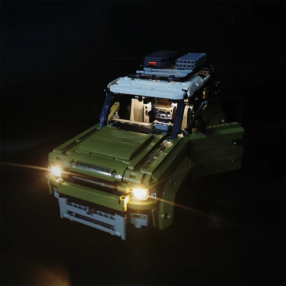 Car Lighting Set For 42110 Technic Defender Not Include Building Block (Only Led Light Kit)