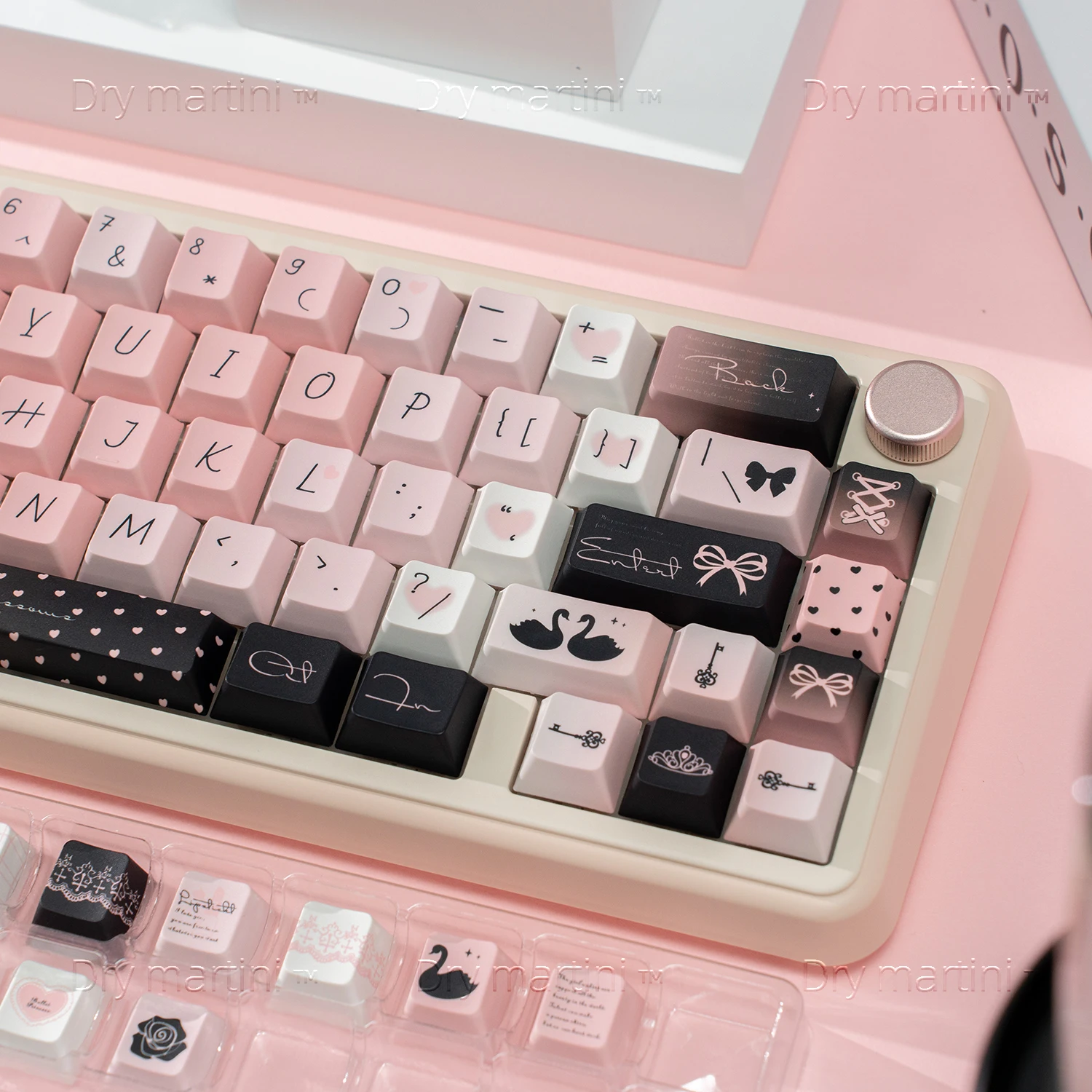 حلم الباليه موضوع كيكابس PBT Keycap التسامي كري الملف الشخصي للوحة المفاتيح الميكانيكية مخصص لطيف شخصية قبعات المفاتيح