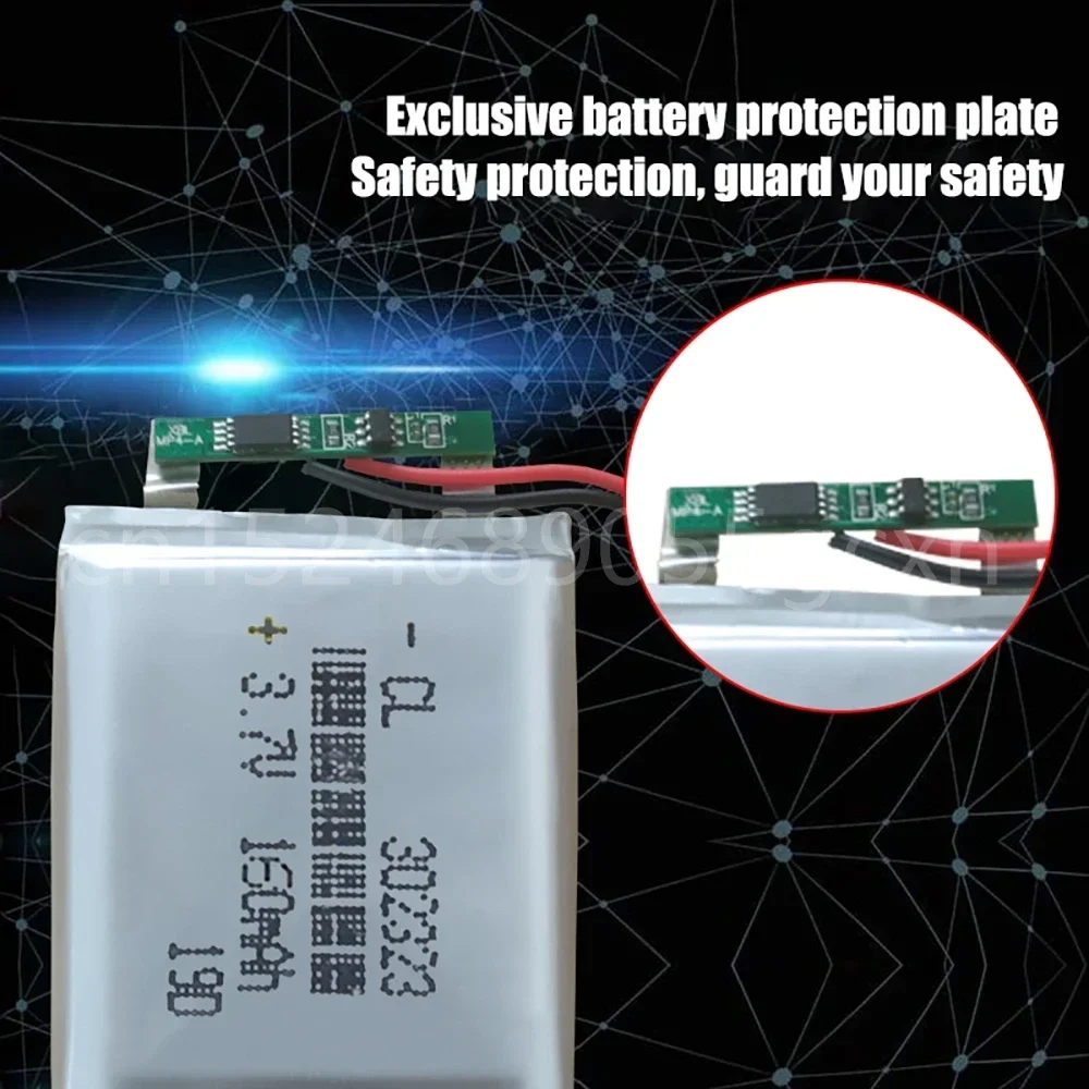 3.7V 160mAh 302323 032323   Baterías recargables Li-Po Li Ion de polímero de litio 302323   para MP3 MP4 Toys Batería de auriculares Bluetooth