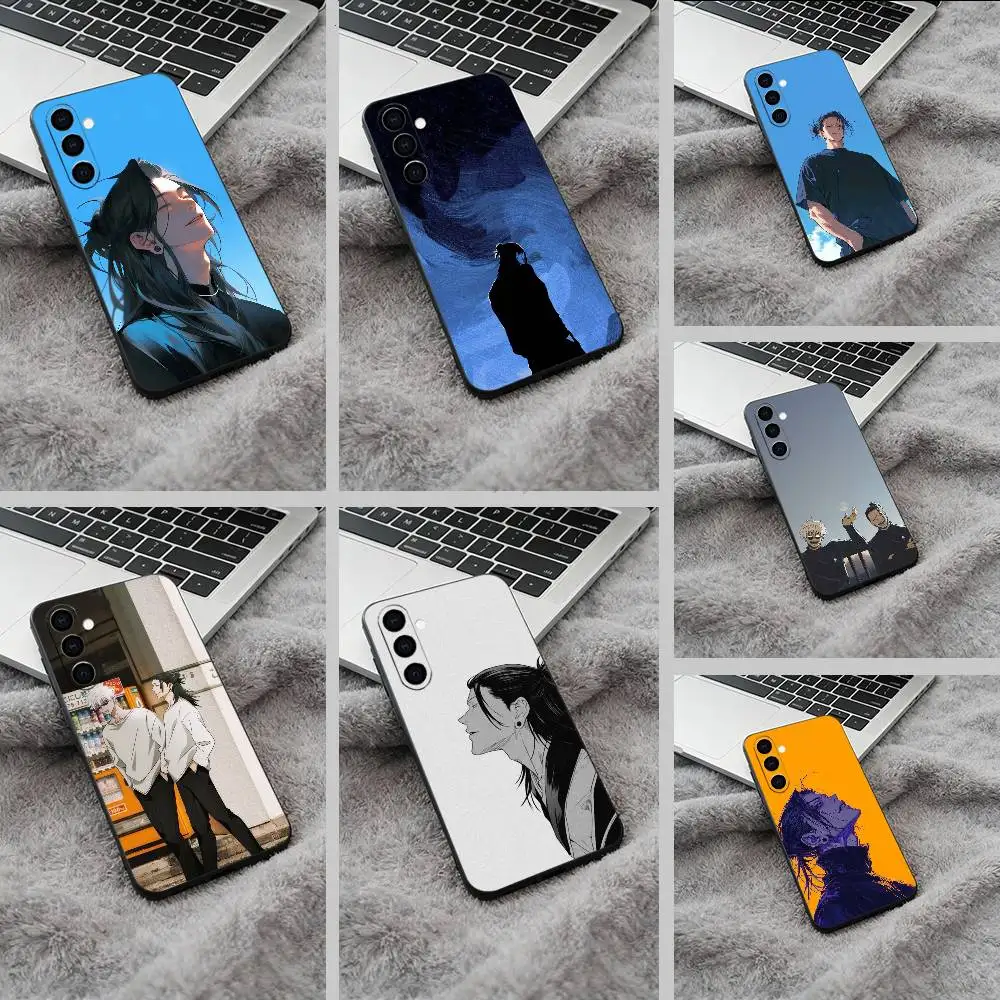 J-J-ujutsu Kaisen-S-uguru- Geto Soft Silicone phone Case for Samsung Galaxy A73/A71/A72/A70/A53/A52/A51 - Black