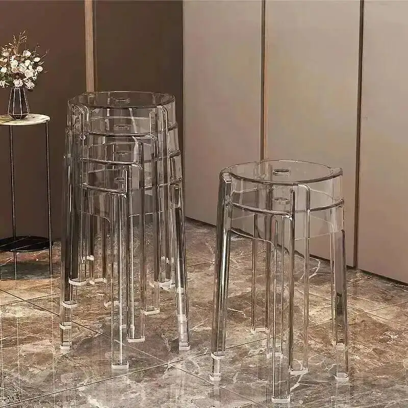 Salon Luxury Furniture Pcs 4 Stool Equipment Antique Stackable Chairs Bar Storage Nordic Table Kitchen Stools Triangular Comedor