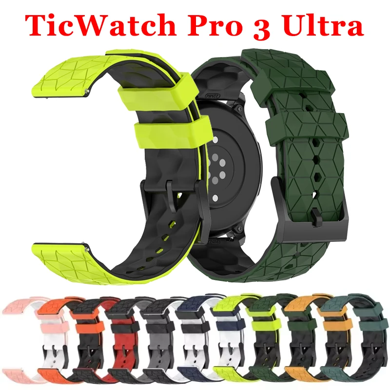 

Soort Strap For TicWatch 3 Pro Ultra E3 E2 S2 Pro X GTW 2021 Smartwatch Bracelets Women Men Correa Silicone Watch Band 22mm 20mm