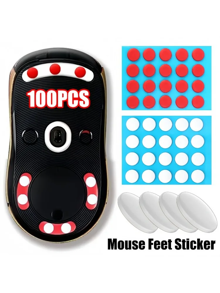 Patins de souris de jeu, autocollant universel pour pieds, PTFE, épaisseur de glissement lisse de 6/7mm, petits points, accessoire de mise à niveau de remplacement pour souris