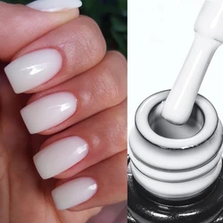 MEET ACROSS 7ml Milky White Pink Clear Quick Extension Gel Nail Polish  Semi Permanent Nail Art Varnish UV Construction Gel