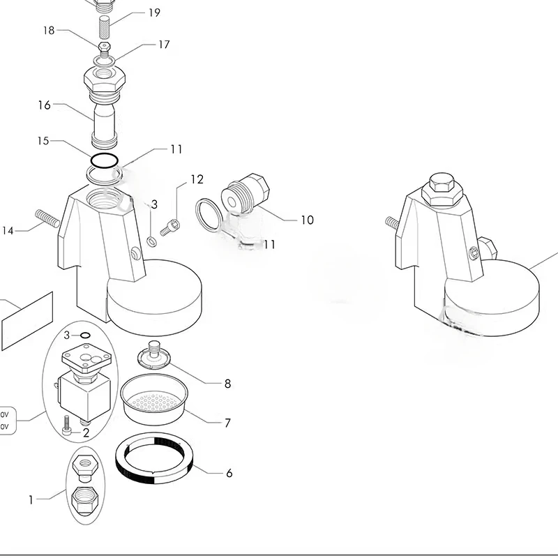 ماكينة صنع القهوة الأصلية من فور ويجا، حلقة لإحكام الإغلاق برأس بيكاسو/آيلي/ميني/جوي/لونا