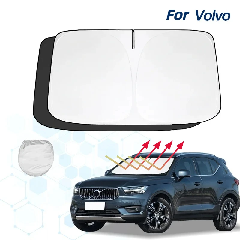 Windshield Sun Shade For Volvo XC40 R design XC40 Sunshade Sun Visor Protector Foldable Blocks UV Rays Keep Your Car Cooler