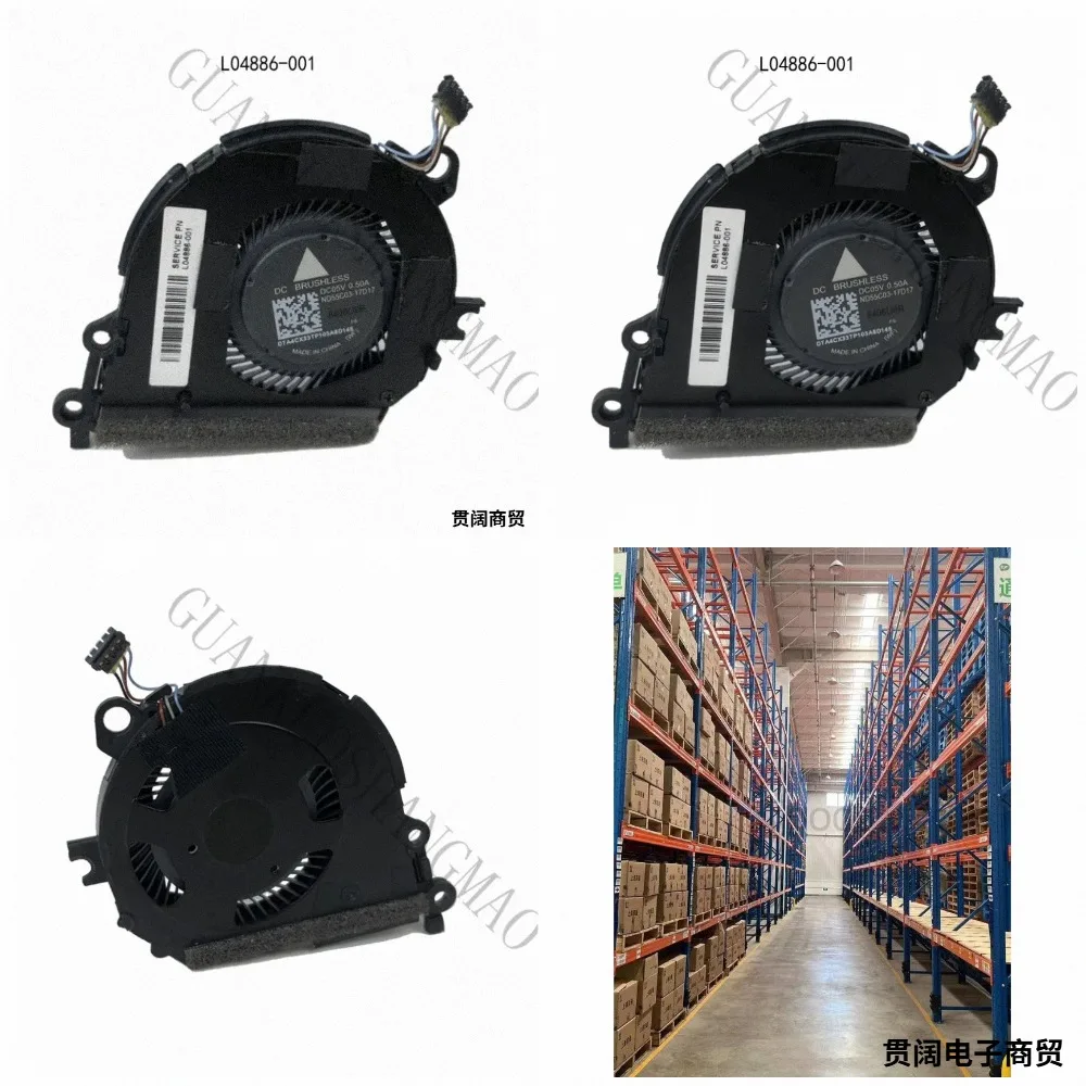 HJY...L04886-001 is suitable for HP Spectre X360 13-AE GPU cooling fan 5V / 0.5A 4-pin