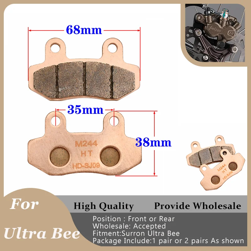 For SURRON Ultra Bee Original Front Rear Brake Pads Electric Cross-country Bike SUR RON UltraBee Caliper Disc Braking Part