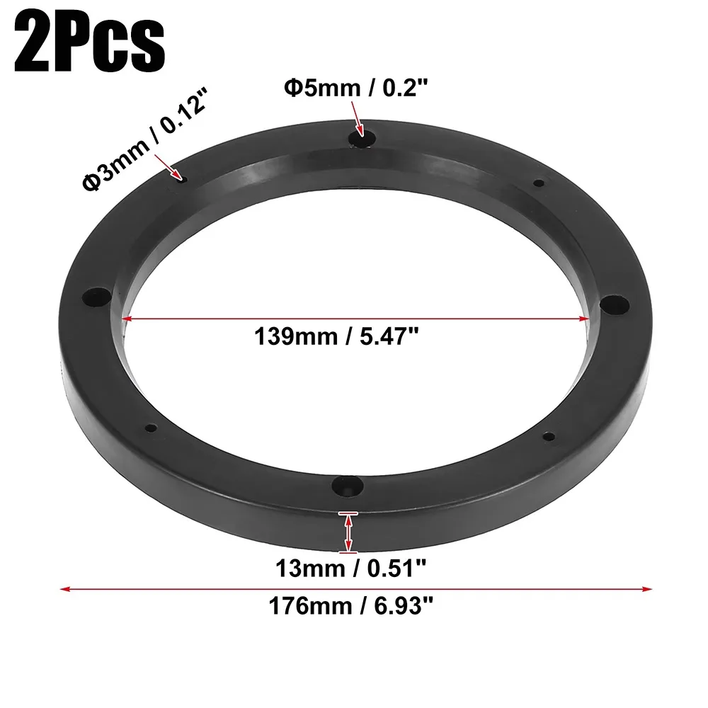 Durable 4/5/6.5 Inch Speaker Spacer Pad Plastic Universal Speaker Spacer Ring Black Audio Spacer Pad Car Audio System