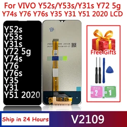 6.58”IPS LCD For Vivo Y52s LCD Y53s Y31s Y74s Y76 Y76s Y35 Y31 Y51 2020 Display Touch Screen Digitizer Assembly Y72 5G Display