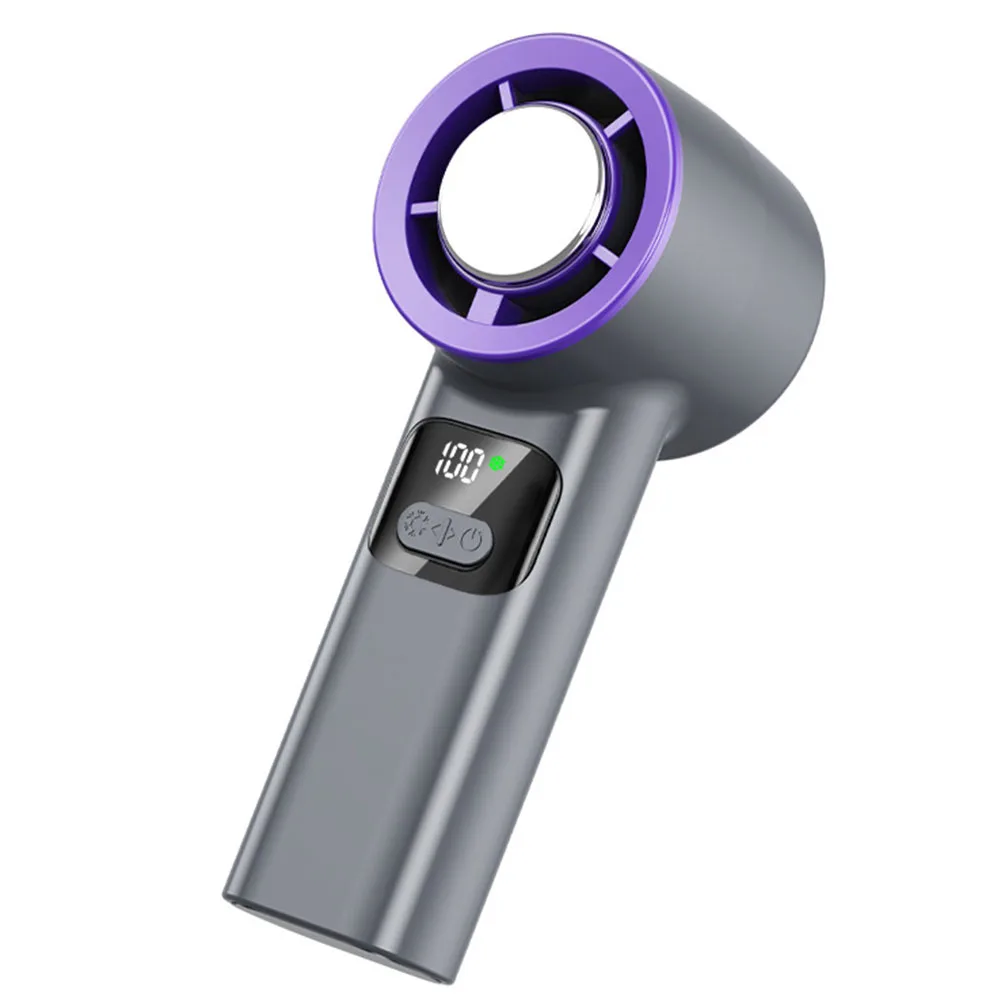 Портативный ручной турбовентилятор, 100 уровней, цифровой дисплей, охлаждение, 4000 мАч, вентилятор, портативный ручной вентилятор для кондиционирования воздуха, уличный инструмент