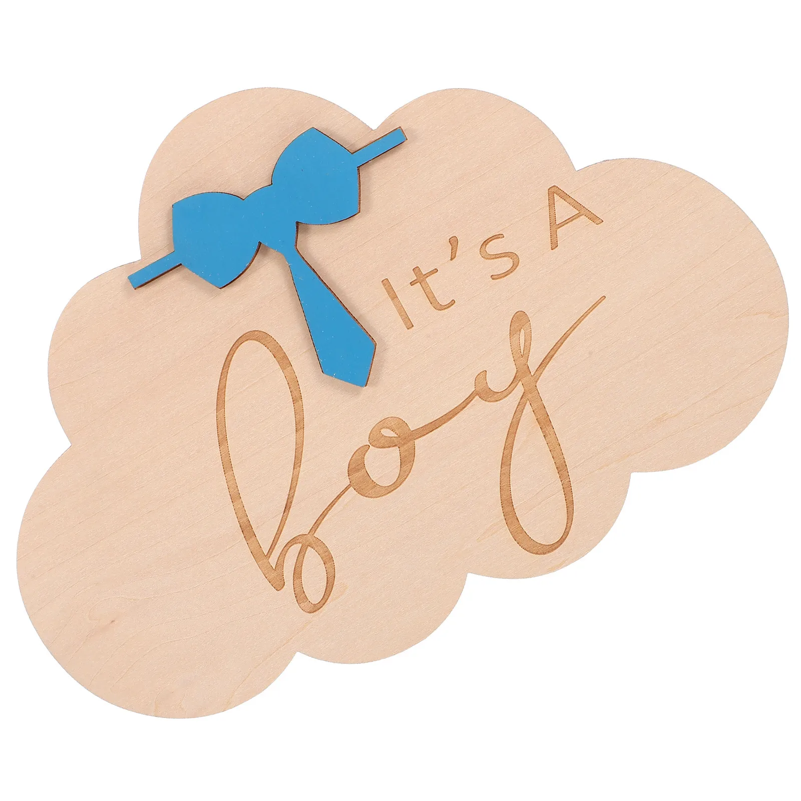 Baby Birth Announcement Sign Wooden Cloud Newborn Name Plaque Photo Prop Nursery Baby Shower Decor