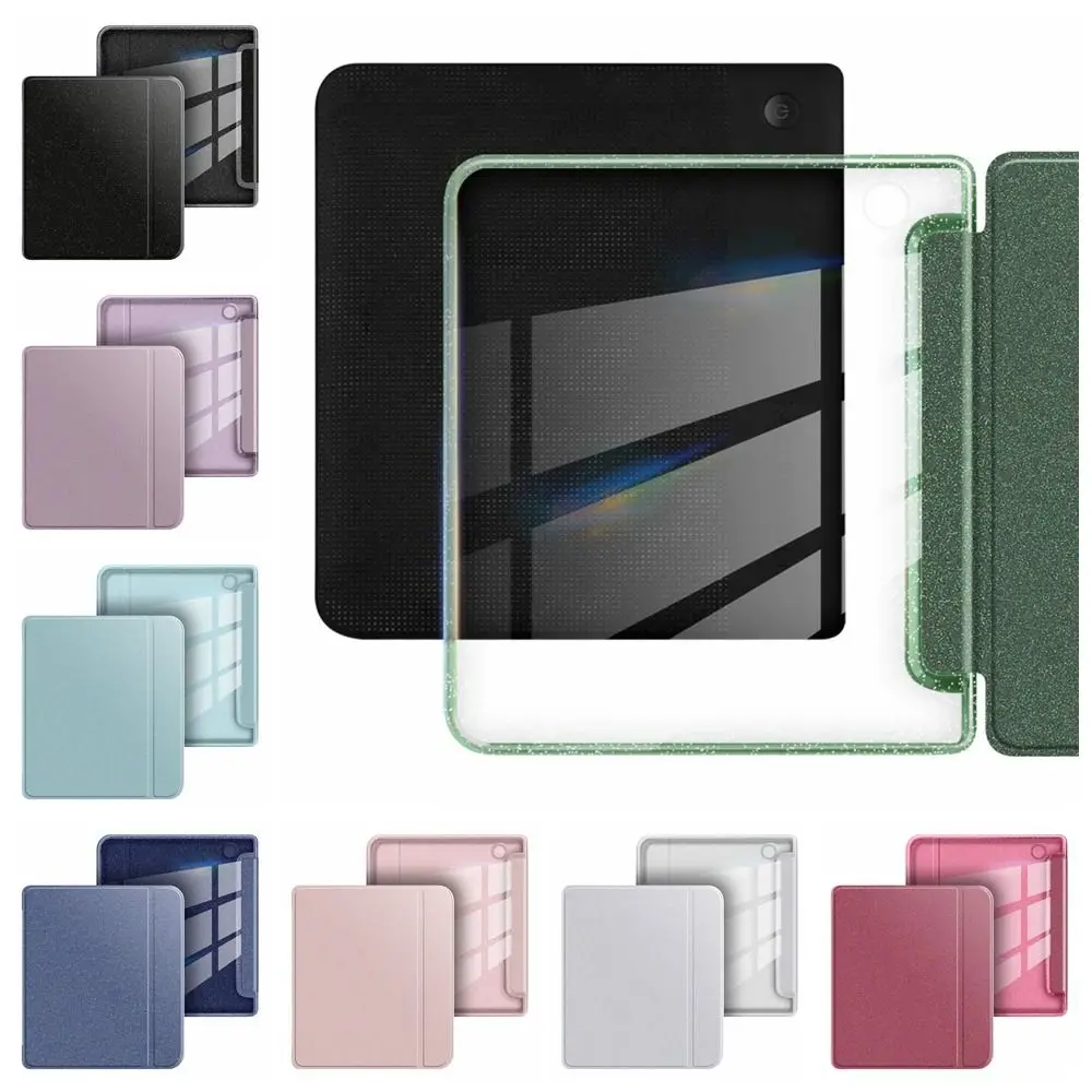 Auto Wake/Sleep Protective Case Magnetic Glitter Powder e-Reader Shell for For KOBO Libra Color/2 7 inch 2024 Released