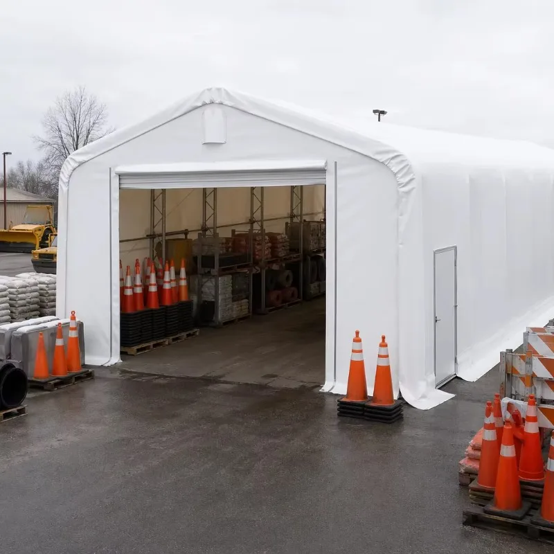 2026 20 X 63FT Galvanized Steel Heavy  PVC 450gsm Waterproof Cover Double Truss Storage Shelter for Outdoor Storage