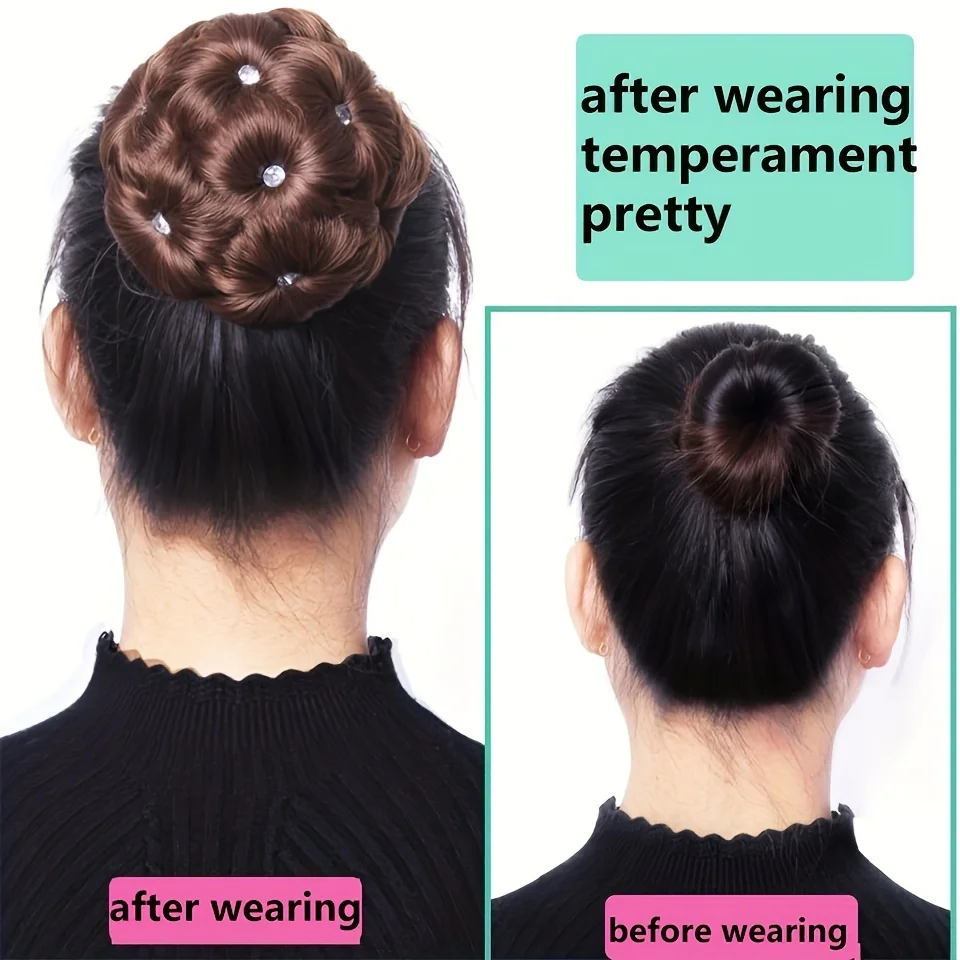 Elegant Claw-Clip Chignon Bun: Instant Style Transformation with Natural-Looking Comfortable Synthetic Hair for Everyday Elegan