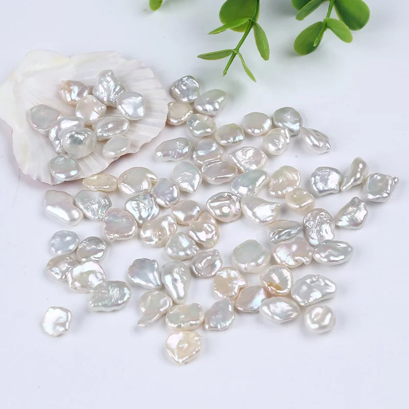 9-10mm/10-11mm Natural White Freshwater Loose Petal Keshi Pearls Beads For Jewelry Making