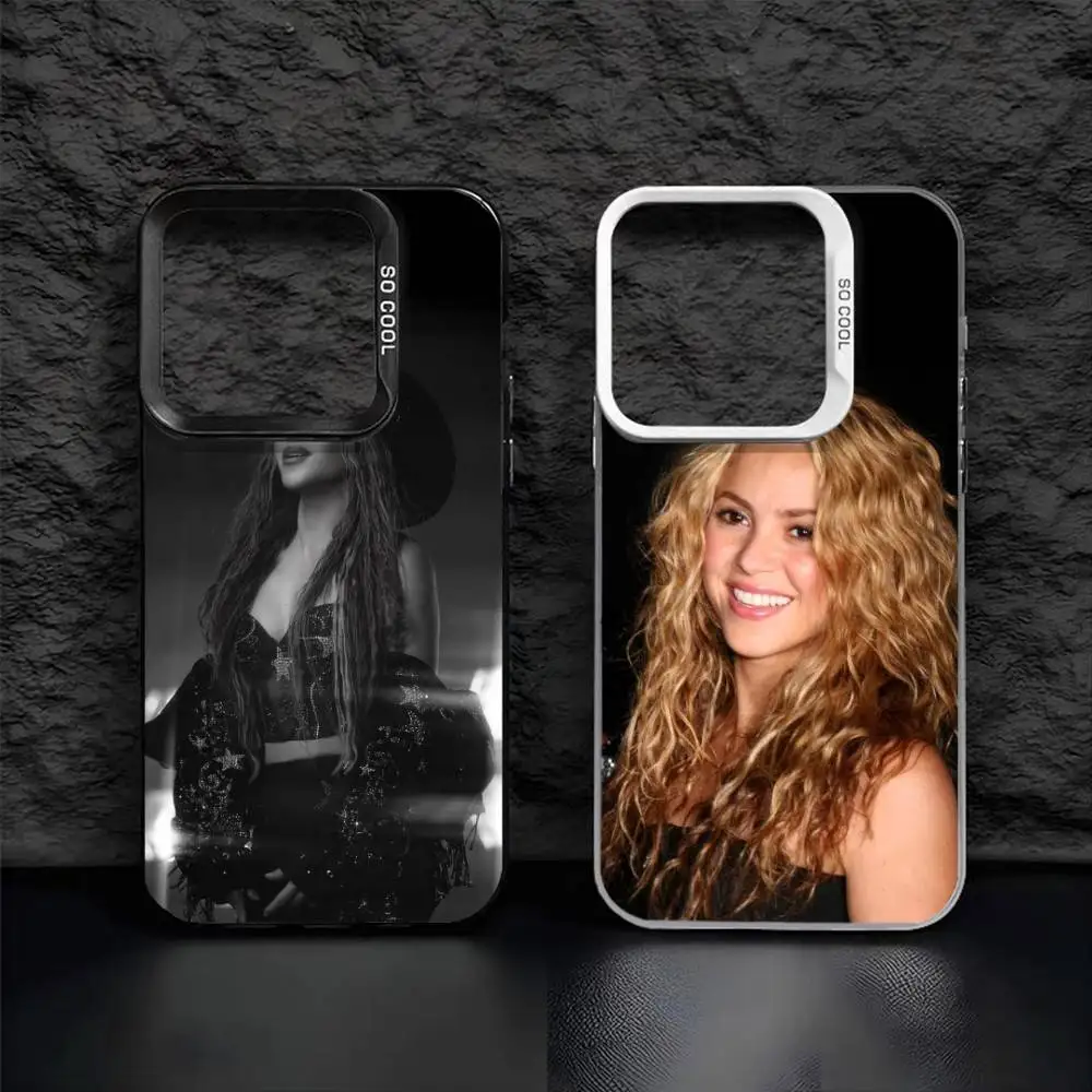 

Singer S-Shakira Phone Case For iPhone17, 16,15,14,13,12 Pro Max Black Candy Matte Shockproof Cover