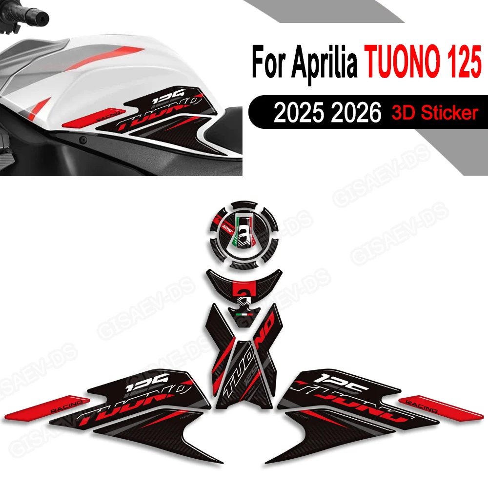 

For Aprilia TUONO 125 TUONO125 Accessories Motorcycle Tank Pad Gas Fuel Oil Protection Decals Fairing Front Fender Stickers