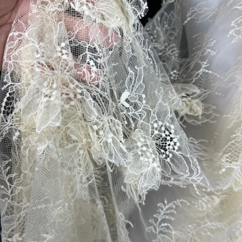 Polyester Material Lace Trim Ribbon Floral Pattern Soft Skin Friendly Decorative Sewing Edging Custom Made 1 Yard Length