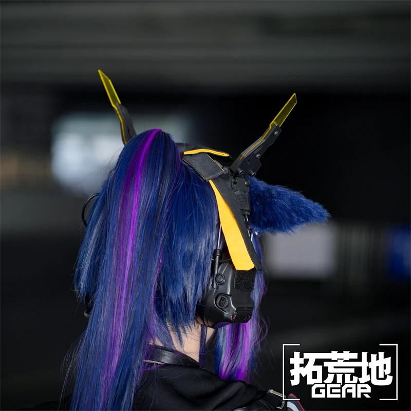 “GOLDEN COIN”  headphone HORNS Cyberpunk COSPLAY Arknights Blue Archive EVA Cosholic Tactical Craft Anime  Decorative corner