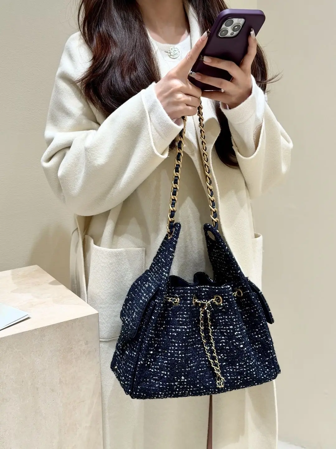 

Designer Leather Drawstring Bucket Hobo Underarm homeless Shoulder Bag Diamond Lattice Quilted Crossbody Bag