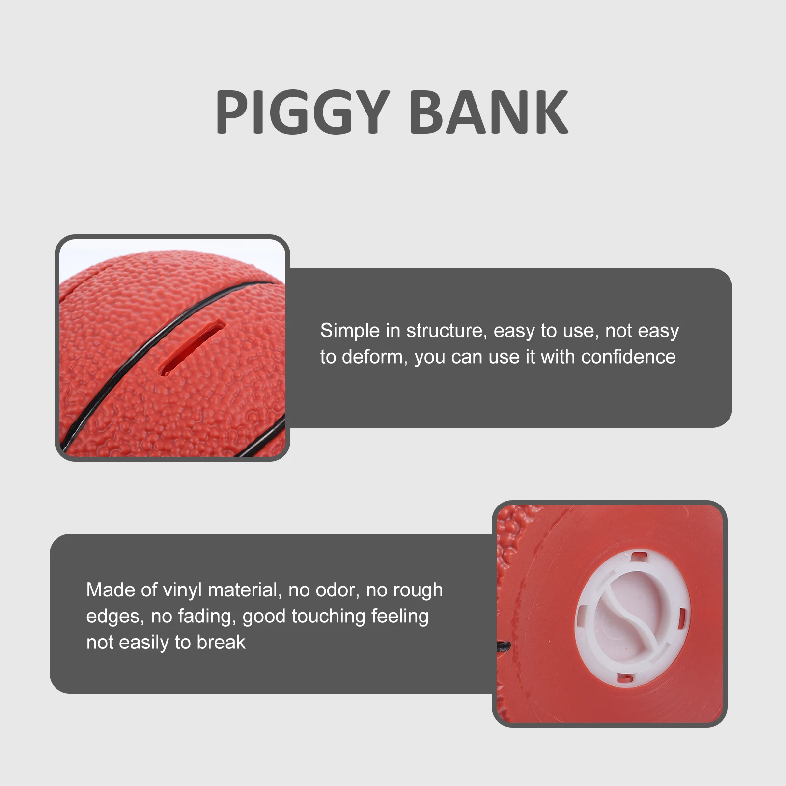 

Basketball Piggy Bank Coin Jar for Kids Adults Boys Girls Money Saver Storage Home Decor Non Fading Easy Use Excellent