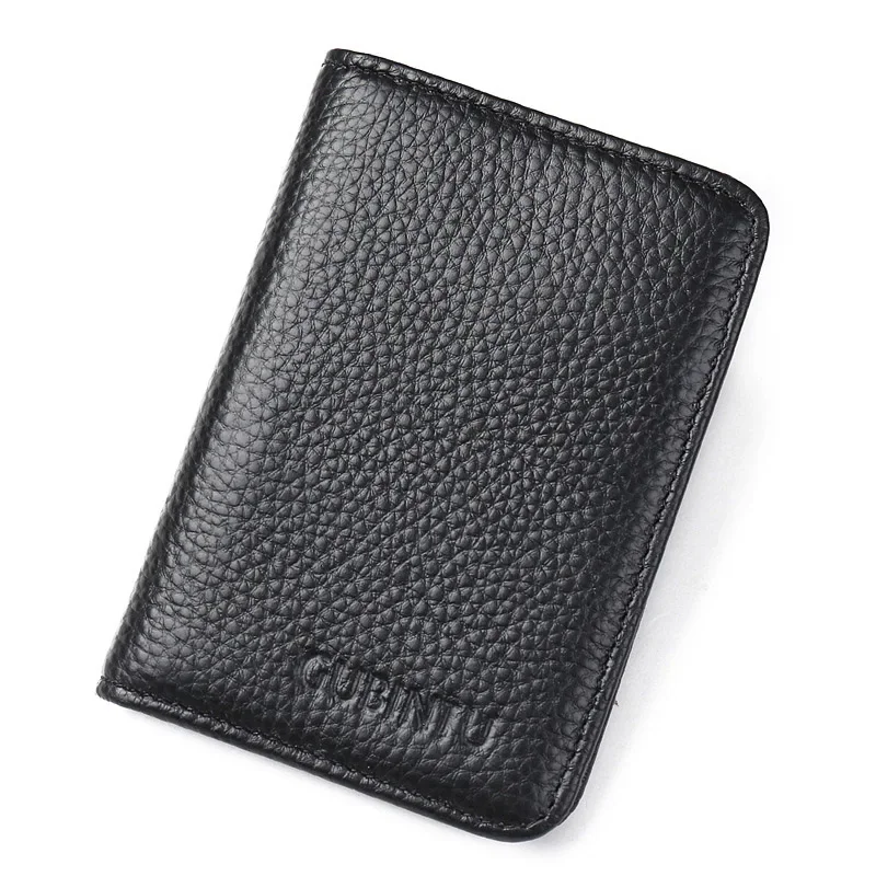 RFID Blocking Protection Genuine Leather Men's Credit Card Holder Wallet Slim Purse ID Card Case Money Bag