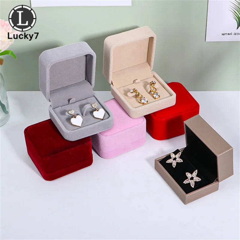 Velvet Jewelry Box Wedding Marriage Earrings Box Valentine's Day Surprise Gift Box Earrings Stud Jewelry Boxes and Packaging