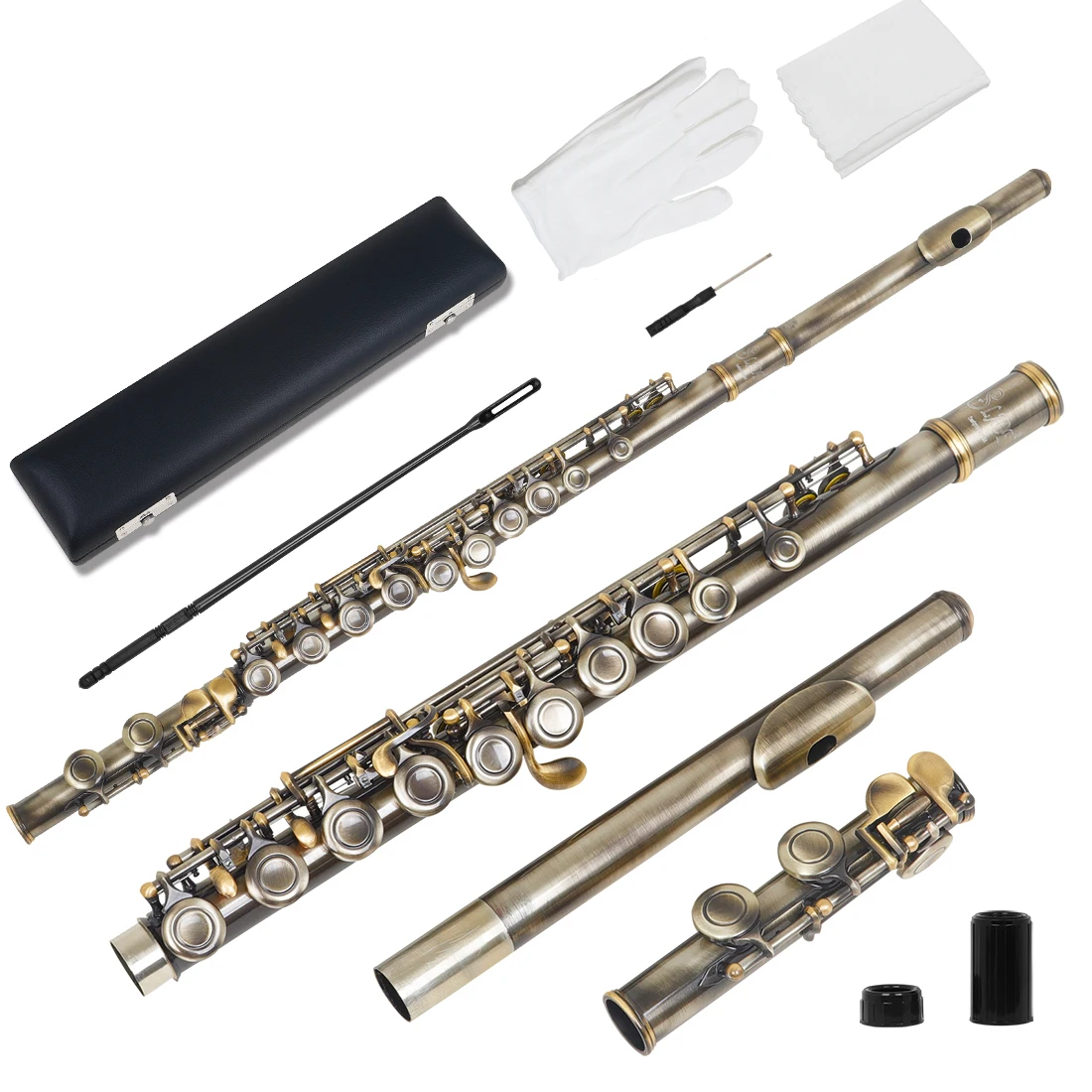 SLADE High Quality Flute 16 Closed Holes C Key Professional Transverse Flute Concert Musical Play Instrument