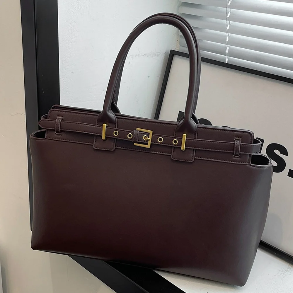 

Handheld Fashionable Casual Large Capacity Tote Bag Korean Version Commuting Shoulder Bag 2025 Autumn And Winter Niche