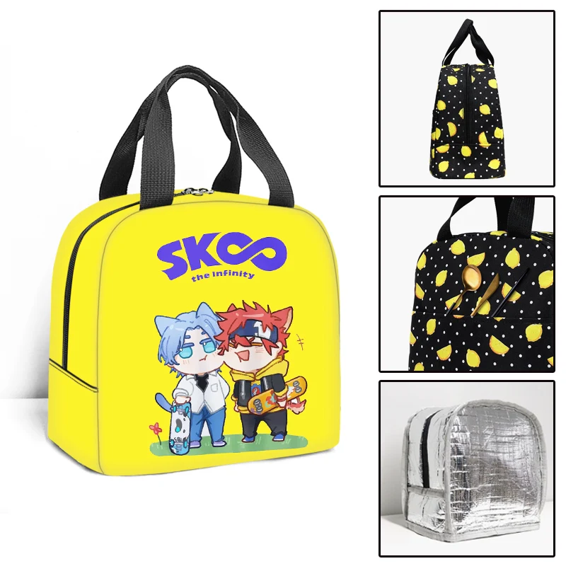 

Trendy Youthful Anime SK8 The Infinity 3D Print Insulated Portable Handbags Ice Bags Lunchbox Thermal insulation Food Lunch Bag