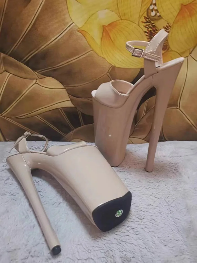 New Platform Women‘s Sandals 23cm Sexy Fetish Shoes Pole Dance Shoes Party Bride Stripper Heels Peep Toe Gothic Stiletto