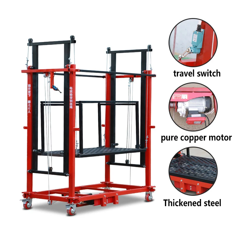 1-12M control electric elevator scaffold portable mobile telescopic folding platform building scaffold