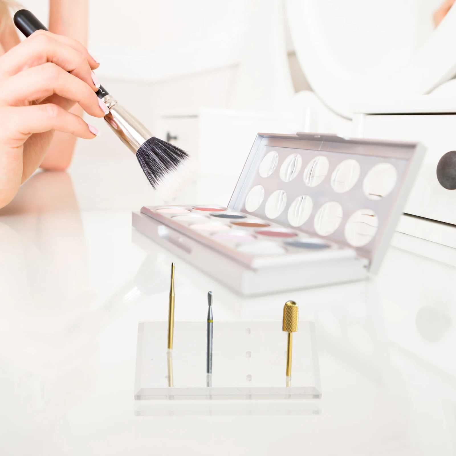

Nail Art Accessory ganizer Rack Multiple Slot Grinding Head Base Storage Manicure Tools Display Board Practical Design Keep