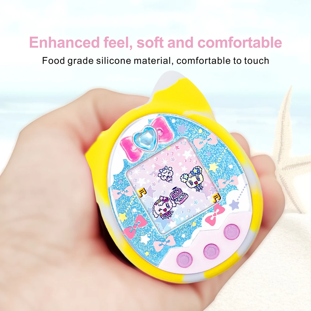 

Soft Silicone Electronic Pet Machine Cover Case Cartoon Cat Shaped E Pet Machine Cover Scratch Proof for Tamagotchi Meets/4U/4U+