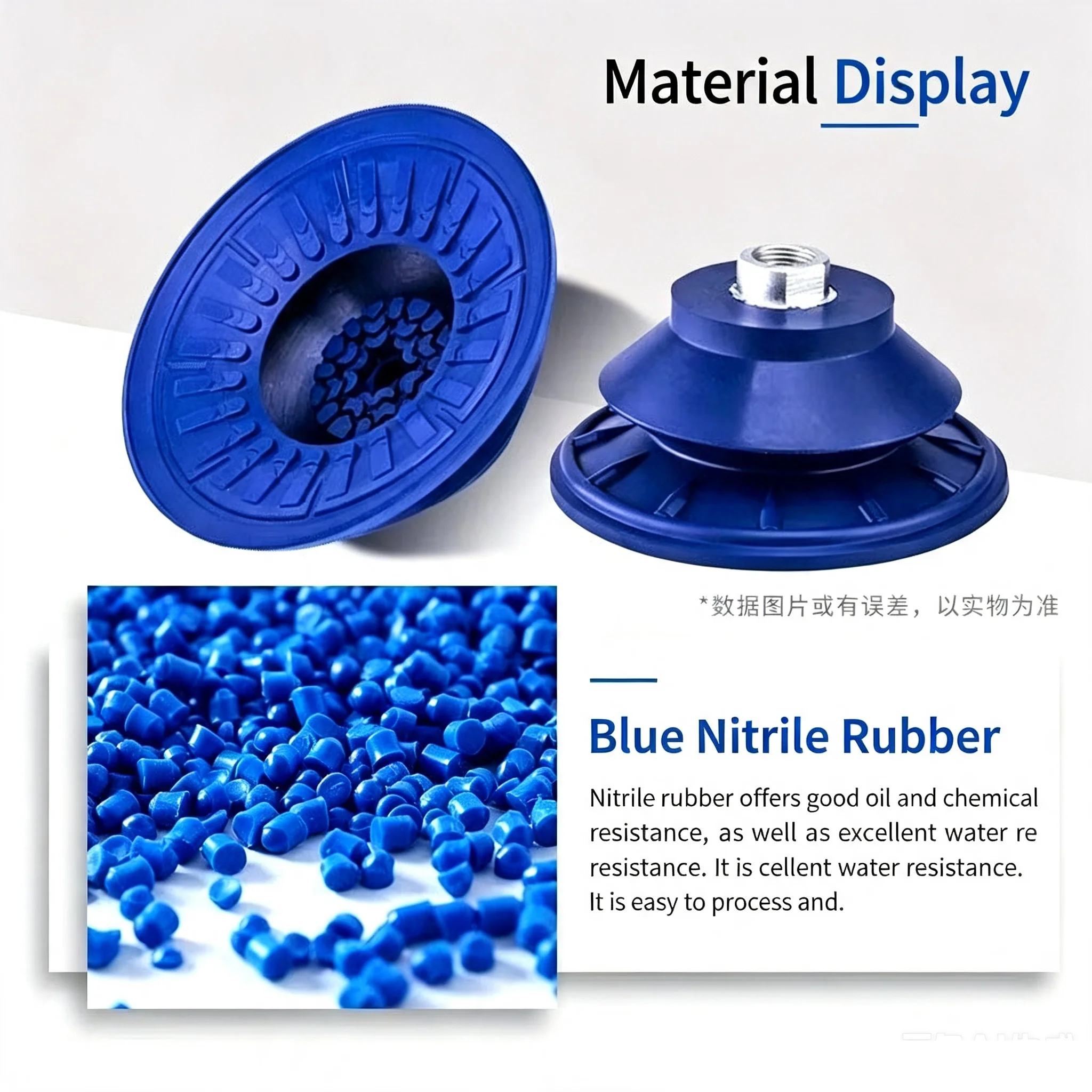 Industrial Parts Mechanical Arm Corrugated Strong Suction Cup Nitrile Rubber SAB Series Vacuum Suction Cup SAB22/30/40/50/60/80