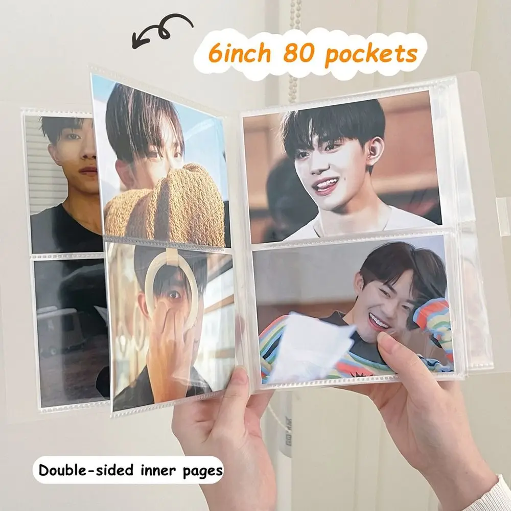 1Pcs Collect Book Photo Album 80/160 Slots Transparent Picture Card Holder 3/4/5/6/7 Inch PVC Photocard Holder Idol Star