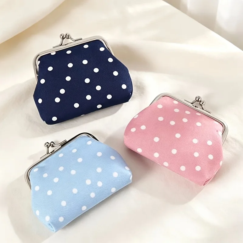 Dot Pattern Wallet, Fresh Pocket Wallet, Portable Coin Storage Bag i, Mini Wallet