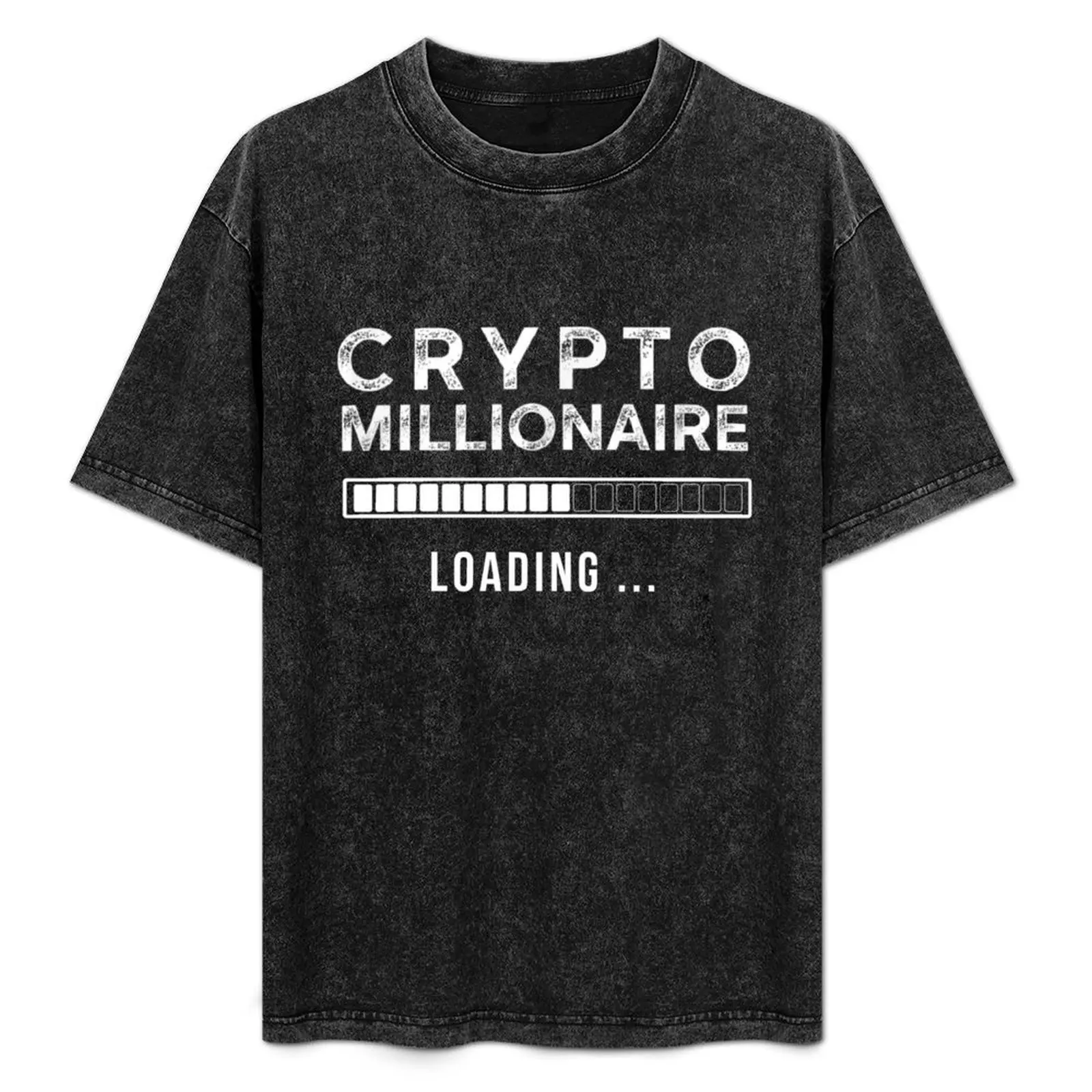 

Crypto Millionaire Loading Funny cryptocurrency Bitcoin Ethereum T-Shirt Plus Size Street Style Tee