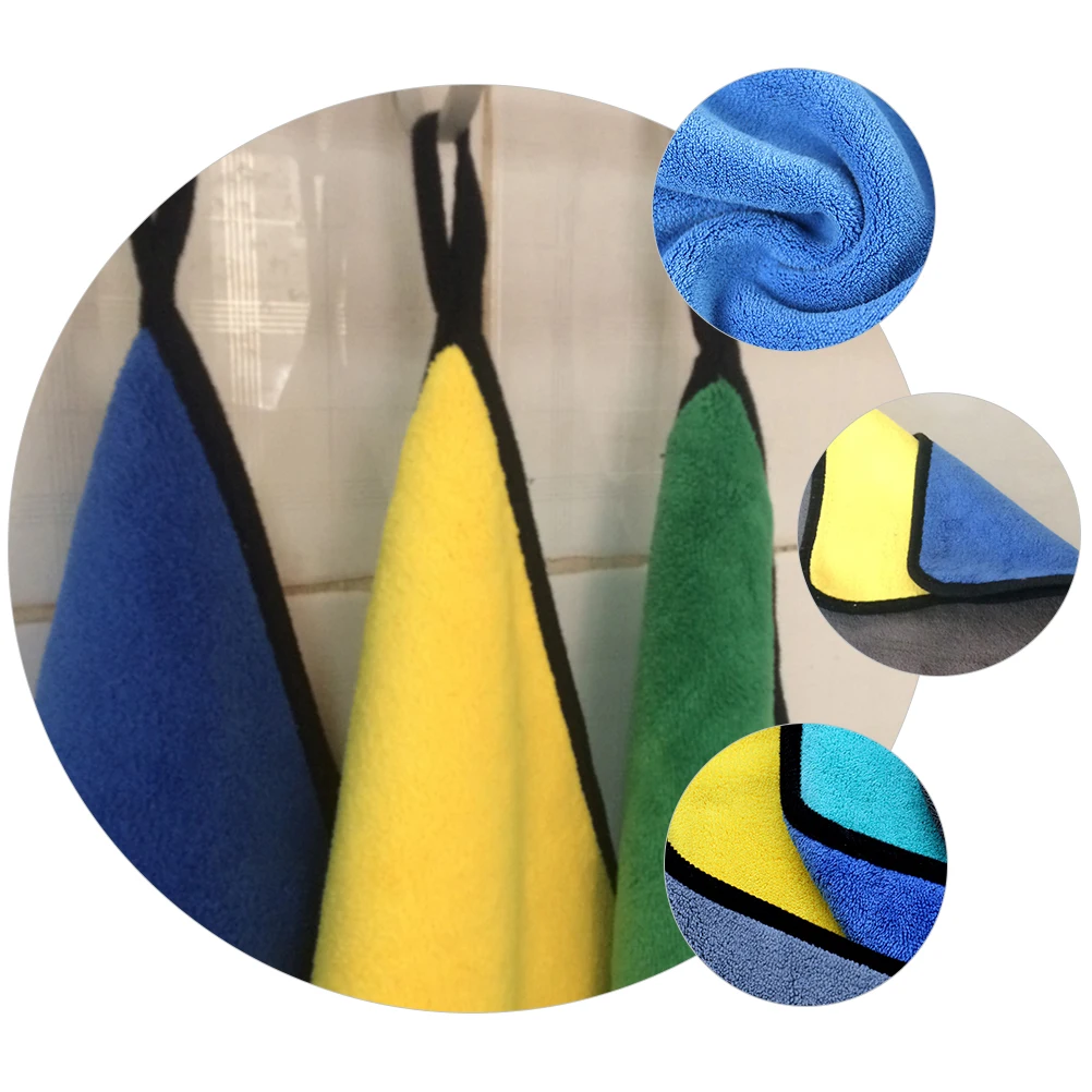 

4pcs Coral Fleece Car Cleaning Towels 80% Polyester 20% Polyamide Super Absorbent Quick Dry Microfiber Cloth for Car Wash Glass
