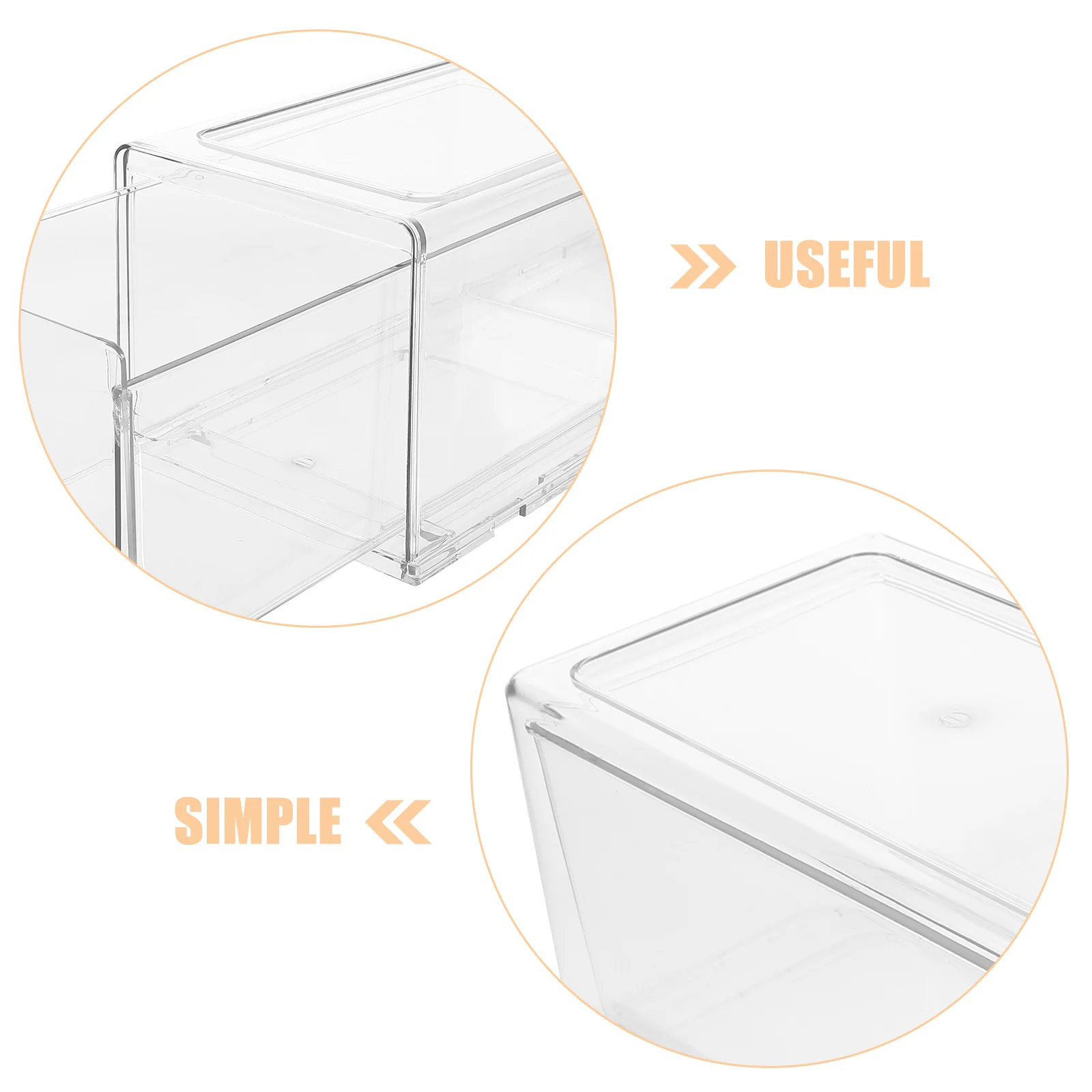 

Drawer Style Storage Box Transparent Desktop Organizer For Office Home Stationery Large Plastic Drawer Storage