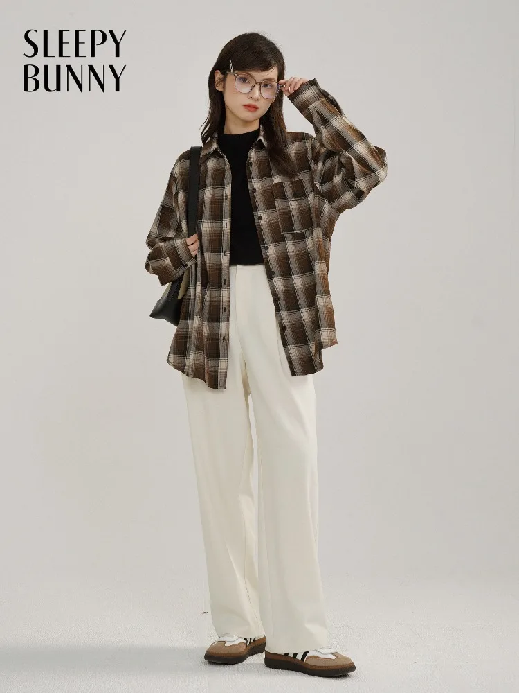 

Elegant High Waist Wide Leg Pants Autumn Winter Straight Trousers for Women Slim Fit Casual Draped Long Floor Length Suit Style