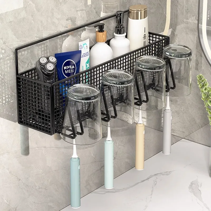 bathroom wall mounted Toothbrush rack