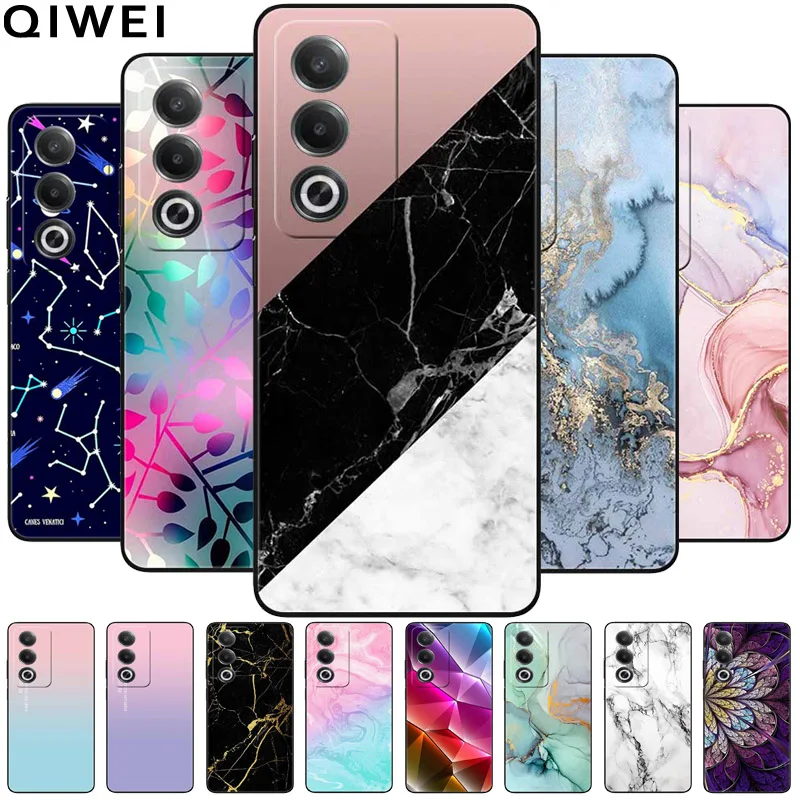 For OPPO A80 5G Case A 80 Fashion Marble Silicon Soft Bumper for OPPO A80 5G CPH2639 Protector Shockproof Cover TPU Capa OPPOA80