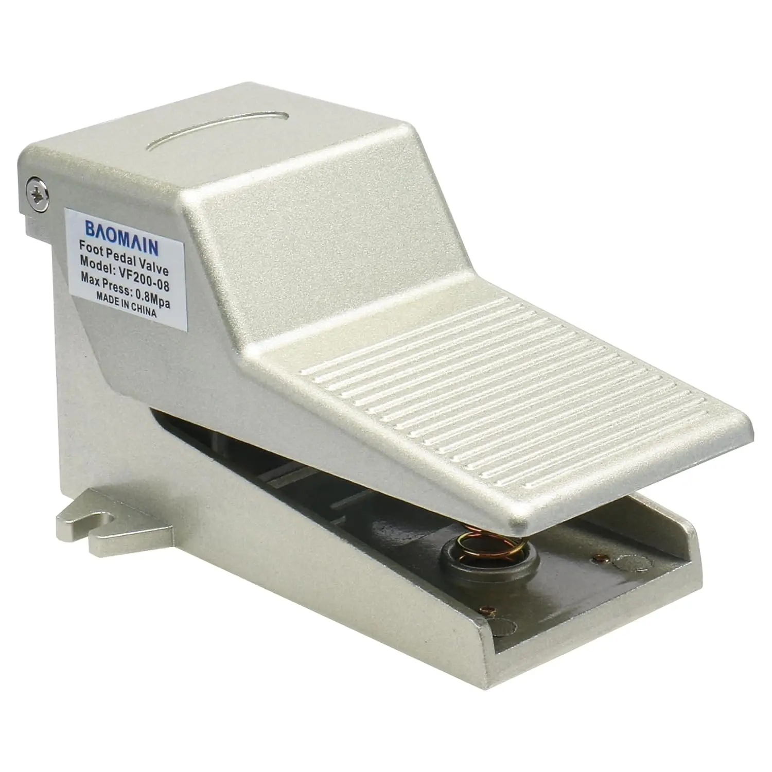 

Pneumatic Foot Pedal Valve VF200-08, PT 1/4" Air Switch, 2 Position 3 Way Momentary Metal Control with Mufflers