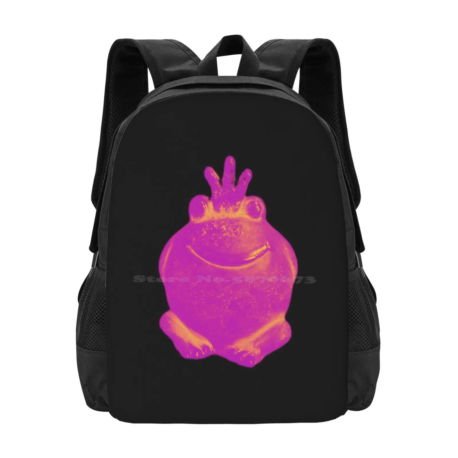 

Don'T Be A Frog! Pink Hot Sale Schoolbag Backpack Fashion Bags Frog Prince Pink Trend Color Colors Colorful Frogking Kiss Me