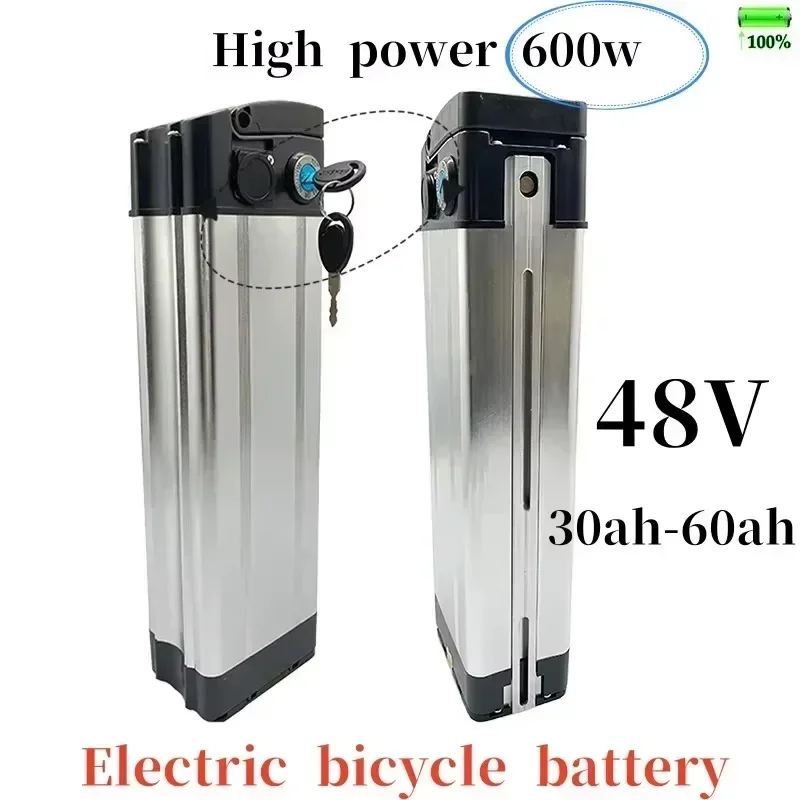 2025 New 36V Lithium Battery Silver Fish 36v20ah30ah Suitable for 250-800W Universal Large Capacity Long Range