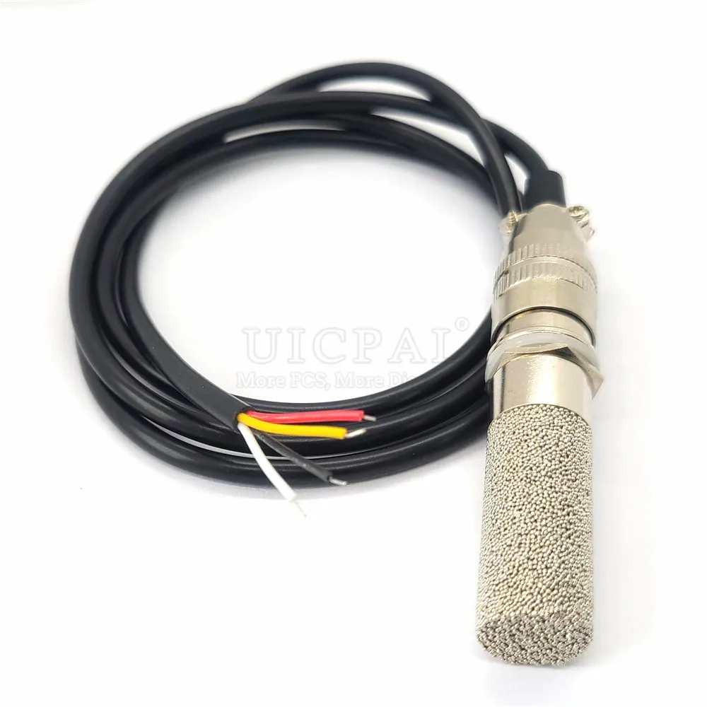 Temperature Humidity Sensor Output SHT20 SHT30 SHT40 SHTC3 Probe Cable Metal Head Digital Capacitance Sensors 1M Length I2C