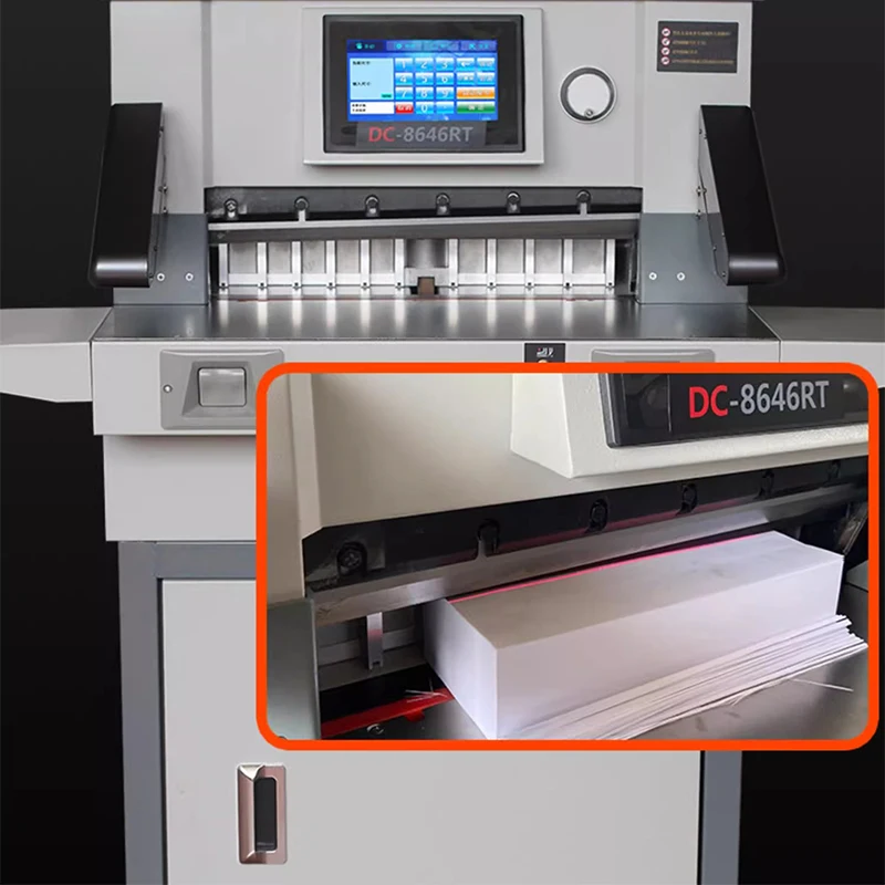 

DC-8646RT электрический программно-управляемый толстый слой бумаги резак для резки файла программно-управляемый резак для бумаги ширина резки
