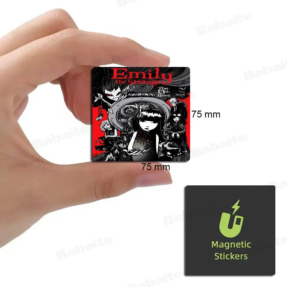 Comics Emily The Strange Magnet Personalized Fridge Magnet Square Shape Fridge Refrigerator Wall Door Decoration